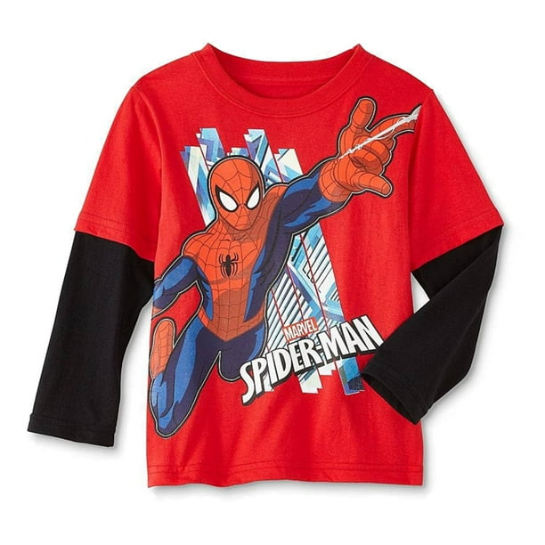 MARVEL Spider-Man Long Sleeve Toddler Top Officially Licensed Merchandise NEW